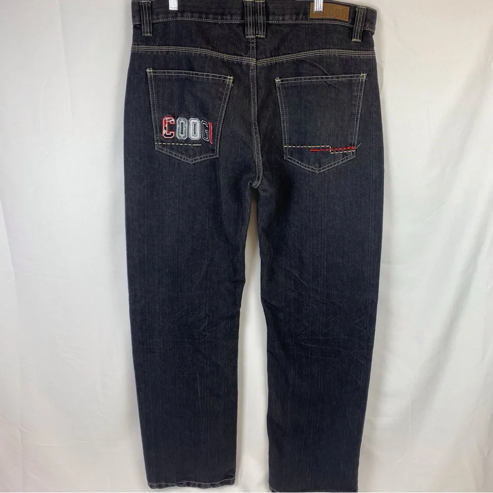 Vintage Coogi Embroidered Blue Denim Loose Fit Baggy Jeans - Picture 1 of 12